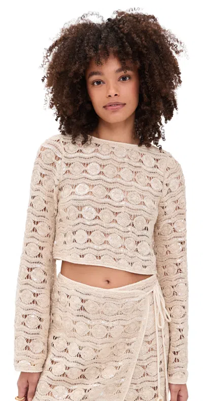 Azulu Nico Top Ecru In Neutral