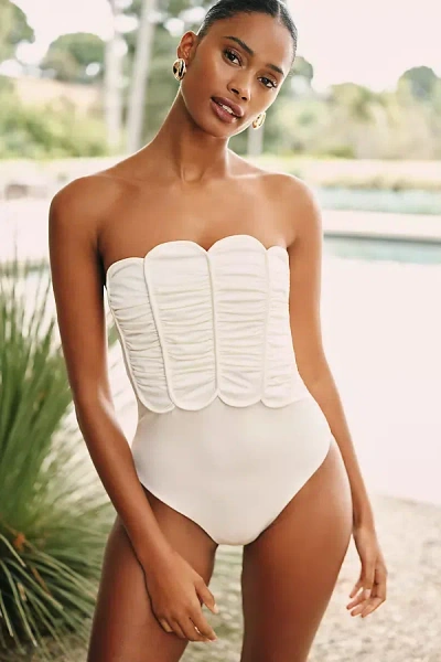Azulu Volterra Maillot One-piece Swimsuit In White