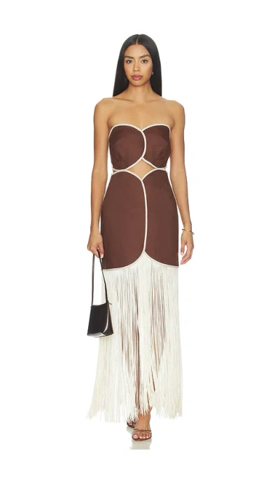 Azulu X Revolve Joaquina Dress In Brown