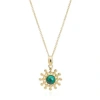 AZUNI LONDON | ETRUSCA SUN DROP PENDANT WITH MALACHITE