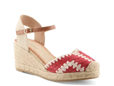 Azura Adrina Espadrille Wedge Sandal In Multi