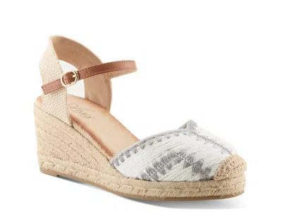 Azura Adrina Espadrille Wedge Sandal In Neutral