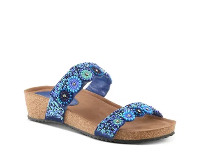 Azura Bahama Wedge Sandal In Blue