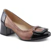 Azura By Spring Step Babysteps Two-tone Cap Toe Pump In Brown