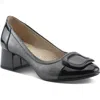 Azura By Spring Step Babysteps Two-tone Cap Toe Pump In Gray
