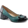 Azura By Spring Step Babysteps Two-tone Cap Toe Pump In Green