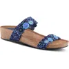 Azura By Spring Step Bahama Embellished Slide Sandal In Navy Multi