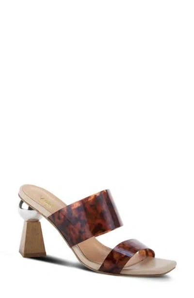 Azura By Spring Step Dashing Slide Sandal In Brown Multi