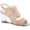 Azura By Spring Step Embroidery Slingback Sandal In Tan Multi