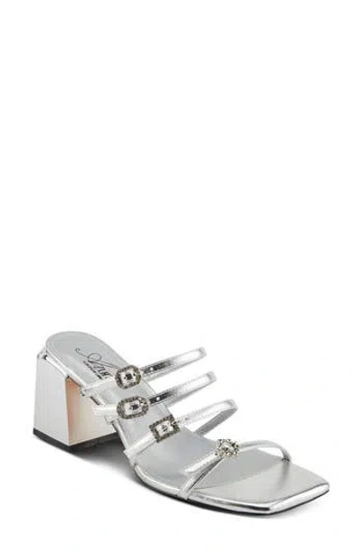 Azura By Spring Step Fancyful Slide Sandal In Silver
