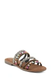 Azura By Spring Step Intoxicate Slide Sandal In Black Multi