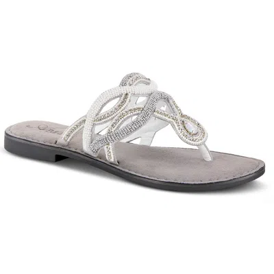 Azura By Spring Step Kaa Flip Flop In White Multi