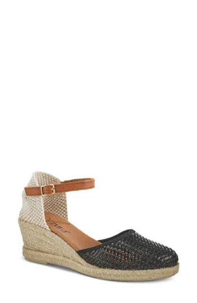 Azura By Spring Step Lia Espadrille Wedge Sandal In Black