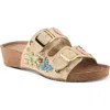Azura By Spring Step Miraflores Platform Wedge Slide Sandal
