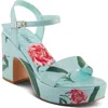 Azura By Spring Step Oh My Kay Platform Sandal In Sky Blue