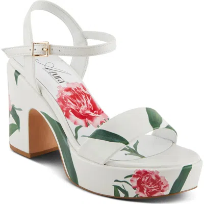 Azura By Spring Step Oh My Kay Platform Sandal In White