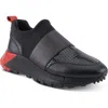 Azura By Spring Step Posh Mixed Media Slip-on Sneaker In Black Multi Croco