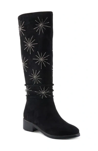 Azura By Spring Step Stardusk Crystal Boot In Black