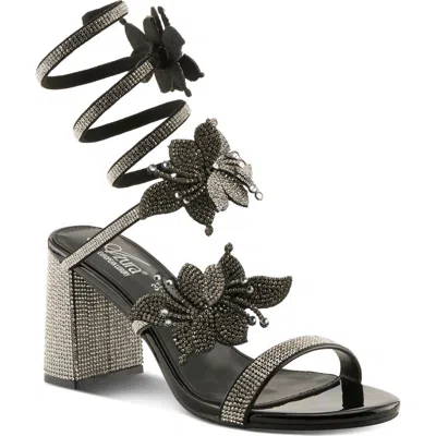 Azura By Spring Step To The Moon Ankle Wrap Sandal In Multi