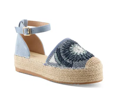 Azura Endlessluv Espadrille Platform Sandal In Blue