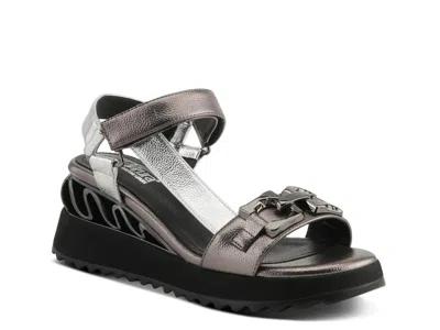 Azura Fabilosi Wedge Sandal In Silver