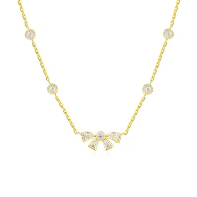 Azura Jewelry New York Women's Bowtique Necklace Yellow Gold Vermeil