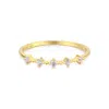 Azura Jewelry New York Women's Celestial White Topaz Ring Yellow Gold Vermeil In Gold