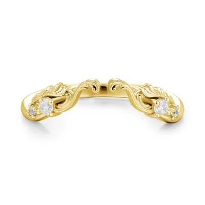 Azura Jewelry New York Women's Dream Weaver Stacking Band Yellow Gold Vermeil