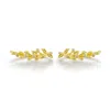 Azura Jewelry New York Women's Elowen Ear Climber Yellow Gold Vermeil In Gold