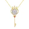 Azura Jewelry New York Women's Gold Rosa Key Three-way Necklace In Gold