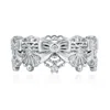 Azura Jewelry New York Women's Silver Aurora Bow Ring White Gold Vermeil