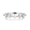 Azura Jewelry New York Women's Silver Celestial Opal Ring White Gold Vermeil