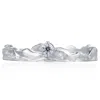 Azura Jewelry New York Women's Silver Eternal Peaks Band White Gold Vermeil - Female