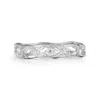 Azura Jewelry New York Women's Silver Floral Tapestry Eternity Band White Gold Vermeil - Female In Silver