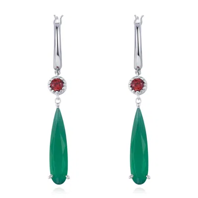Azura Jewelry New York Women's Silver Howl's Moving Castle Earrings White Gold Vermeil