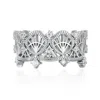 Azura Jewelry New York Women's Silver Siren's Shell Ring White Gold Vermeil