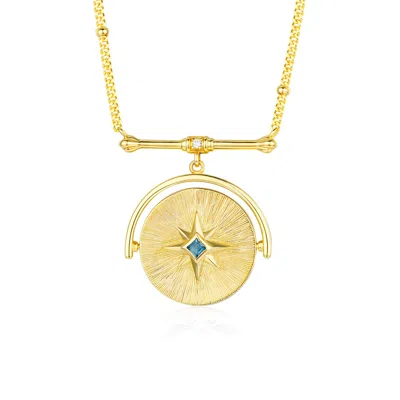 Azura Jewelry New York Women's Star Guardian Amulet Necklace Yellow Gold Vermeil