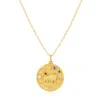 Azura Jewelry New York Women's Taurus Zodiac Mantra Necklace Yellow Gold Vermeil