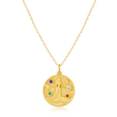 Azura Jewelry New York Women's Virgo Zodiac Mantra Necklace Yellow Gold Vermeil