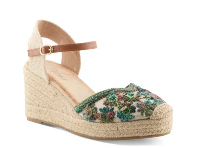 Azura Queridita Espadrille Wedge Sandal In Multi