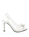 Azurée Cannes Woman Sandals White Size 7 Textile Fibers, Plastic In White