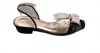Azurée Cannes Women's Mawa Sandals In Velours Noir/black In Multi