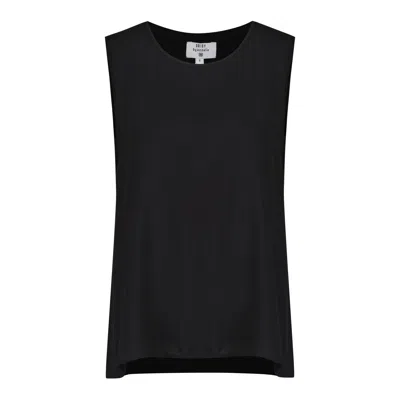 Azzalia Women's Black Loose Rayon Sleevless Top