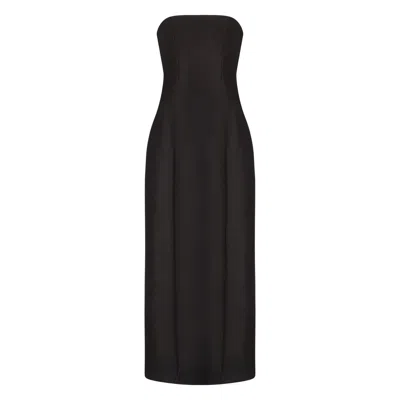 Azzalia Women's Black / Red / White A Crepe Inner Dress For Abaya In Black/red/white