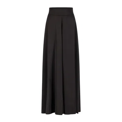 Azzalia Women's Black Wide Legged Rayon Pants