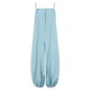 Azzalia Women's Blue Quirky Jumpsuit With Puffed Hemline- Aquatic In Blue