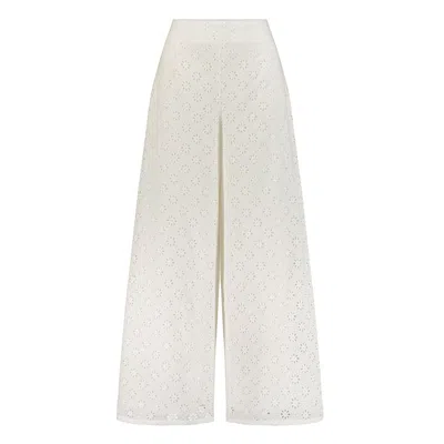 Azzalia Women's Fleuri Flared Pants - White