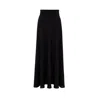 Azzalia Women's Flowy Crepe Maxi Skirt In Black In Black
