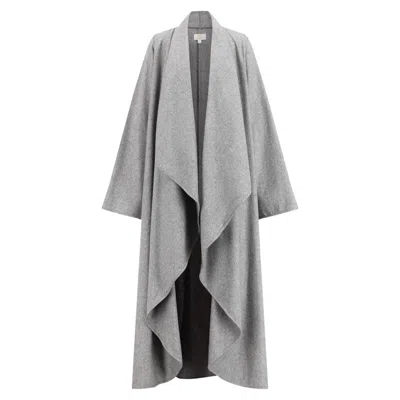 Azzalia Women's Grey Frilled Collar Jacket