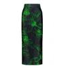 Azzalia Women's Jacquard Printed Skirt-lime Punch In Green